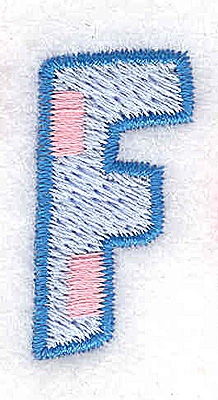 Embroidery Design: F small 0.64w X 1.27h