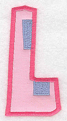 Embroidery Design: L applique large 1.83w X 3.64h