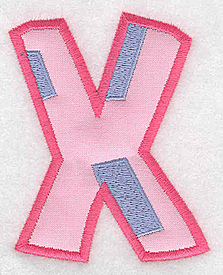 Embroidery Design: X applique large 2.97w X 3.68h