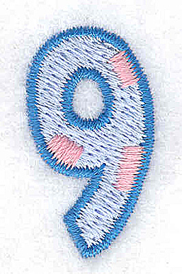 Embroidery Design: 9 small 0.72w X 1.28h