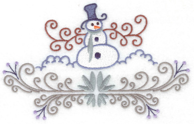 Embroidery Design: Snowman 5 large 6.92w X 4.30h