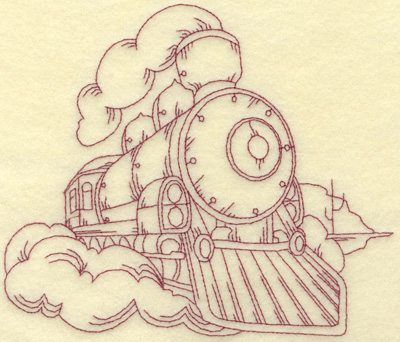 Embroidery Design: Locomotive large 7.02w X 6.01h