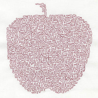 Embroidery Design: Stipple Apple High 4.22w X 4.57h