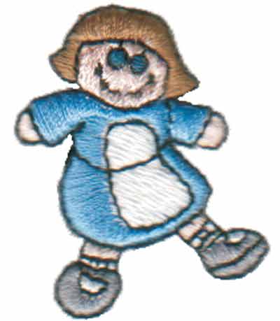 Embroidery Design: Rag Doll1.24" x 1.58"