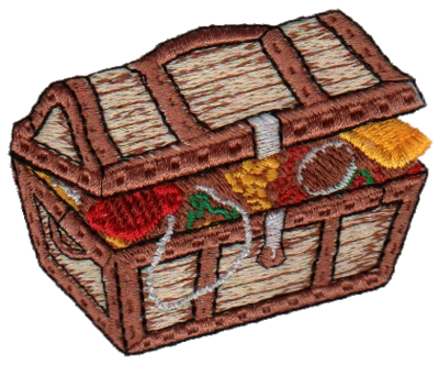 Embroidery Design: Treasure Chest2.72" x 2.32"