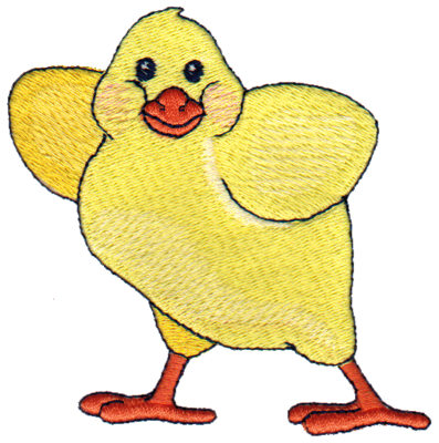 Embroidery Design: Disco Duck3.41" x 3.37"