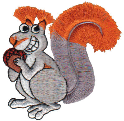 Embroidery Design: Fringe Squirrel2.91" x 2.94"