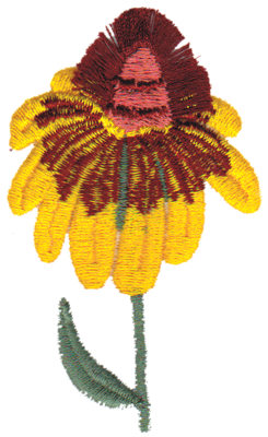 Embroidery Design: Coneflower2.05" x 3.28"