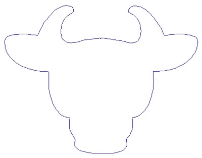 Embroidery Design: Reverse App Bull5.11" x 3.92"