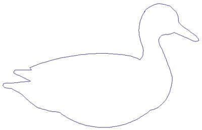 Embroidery Design: Reverse App Duck6.00" x 3.79"