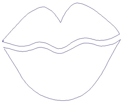 Embroidery Design: Reverse App Lips4.90" x 4.04"