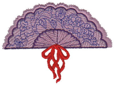 Embroidery Design: Elegant Fan3.90" x 2.87"