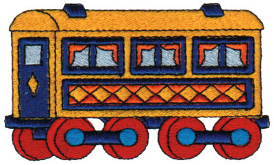 Embroidery Design: Passenger Car 23.89" x 2.30"