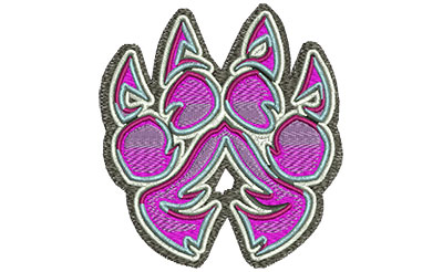 Embroidery Design: Paw Print Lg 3.66w X 3.97h