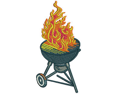 Embroidery Design: BBQ Grill Lg 1.95w X 4.03h