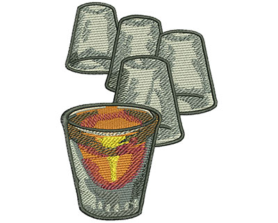 Embroidery Design: Shot Glasses Lg 2.93w X 4.08h