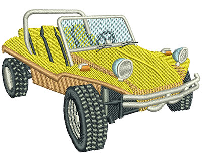 Embroidery Design: Dune Buggy Lg 3.51w X 2.53h