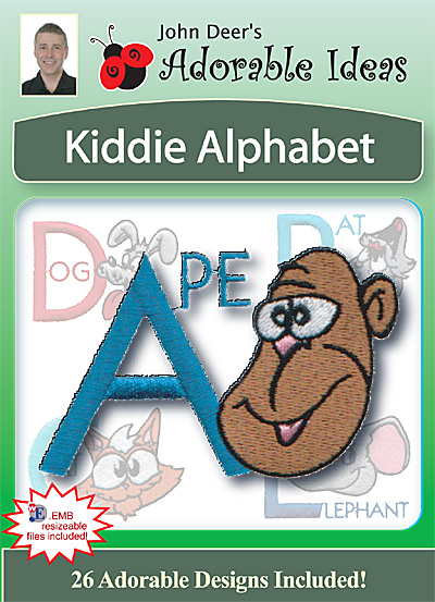 Embroidery Design: Kiddie Alphabet