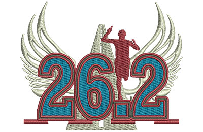 Embroidery Design: Marathon 26 Lg 4.01w X 3.18h