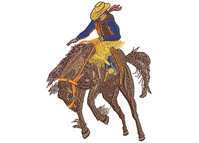 Embroidery Design: Bucking Bronco Lg 3.63w X 4.50h