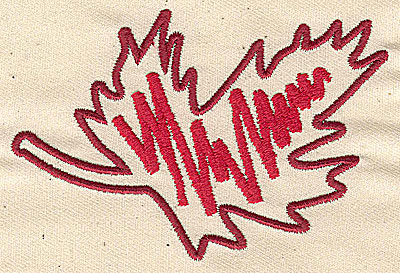 Embroidery Design: Maple leaf stylized 3.94w X 2.63h