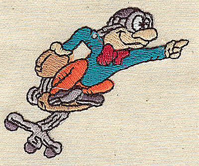 Embroidery Design: Office chair pilot (cartoon) 2.31w X 0.94h