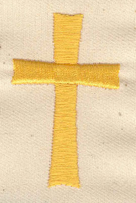 Embroidery Design: Cross 1.25w X 2.06h