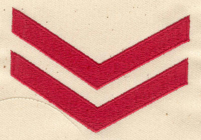 Embroidery Design: Corporal Chevron 3.13w X 2.13h