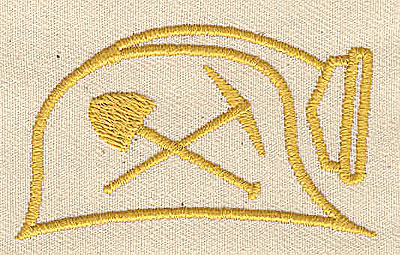 Embroidery Design: Miner's helmet 2.31w X 1.38h