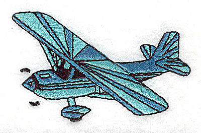 Embroidery Design: Seaplane 2.81w X 1.75h