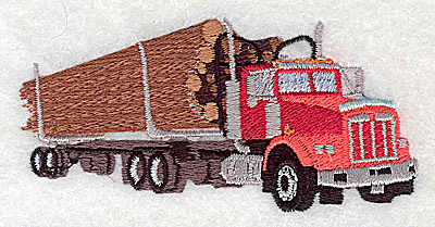 Embroidery Design: Logging truck 3.44w X 1.69h