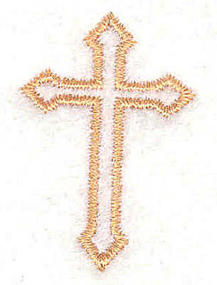 Embroidery Design: Cross 0.88w X 1.25h