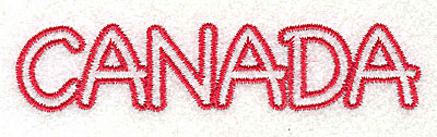 Embroidery Design: Canada 3.69w X 0.81h