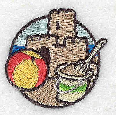 Embroidery Design: Sandcastle1.69W x 1.75H