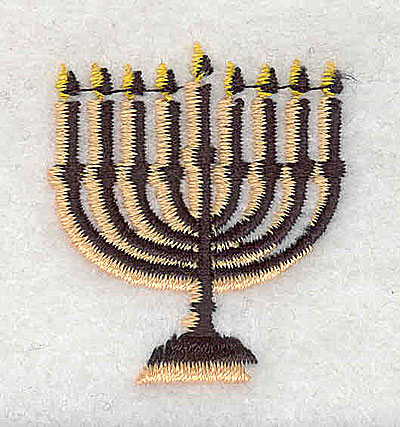 Embroidery Design: Menorah1.31w X 1.44h