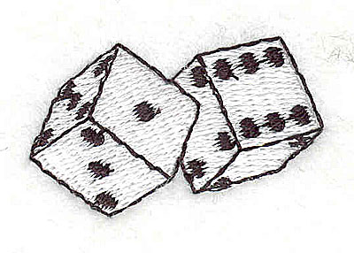 Embroidery Design: Dice 1.50w X 0.88h