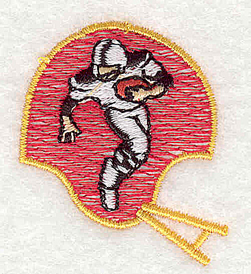 Embroidery Design: Football Helmet 1.37w X 1.56h