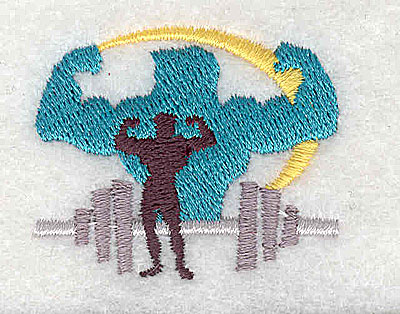 Embroidery Design: Body builder 1.56w X 1.31h