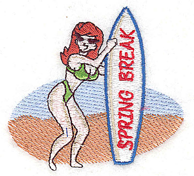 Embroidery Design: Spring Break 3.00w X 2.75h