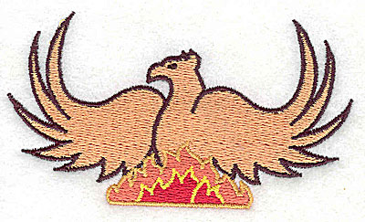 Embroidery Design: Phoenix rising 3.56w X 2.00h