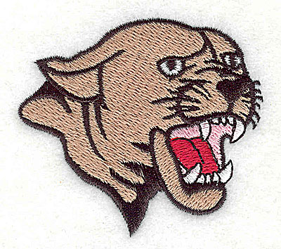 Embroidery Design: Cougar head 2.50w X 2.19h