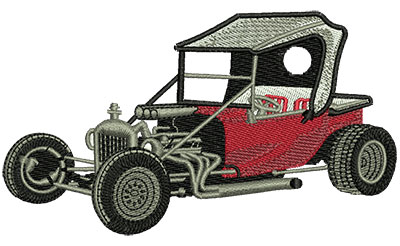 Embroidery Design: Red Bucket Car Lg 4.51w X 2.56h