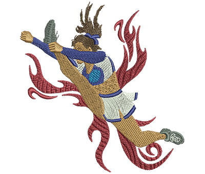 Embroidery Design: Cheer Kick A Lg 4.33w X 4.50h