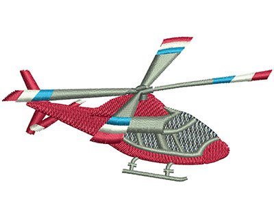 Embroidery Design: Helicopter Lg 3.49w X 1.88h