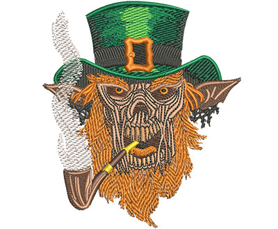 Embroidery Design: Leprechaun Demon Lg 3.94w X 4.51h