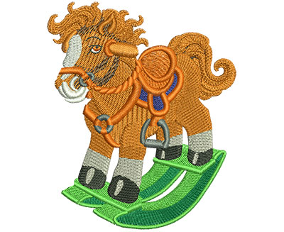 Embroidery Design: Rocking Horse Lg 2.88w X 3.48h