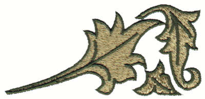 Embroidery Design: Leaf Embellishment4.00" x 1.89"