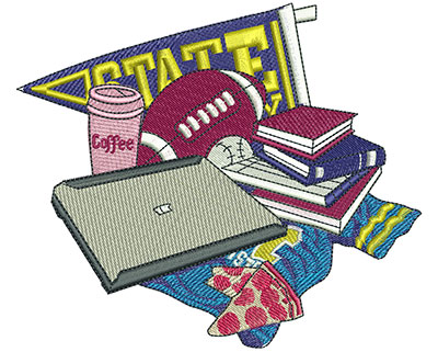 Embroidery Design: Collegiate College Lg 5.22w X 4.44h