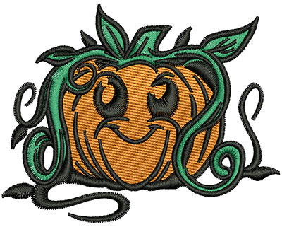 Embroidery Design: Smiley Pumpkin 3.00w X 2.36h