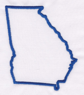 Embroidery Design: Georgia Outline3.83" x 3.21"